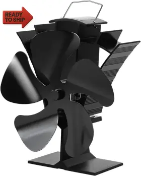 Tomersun 705353081668 Stove Fan 5 Blades Wood Silent Heat Powered Burner