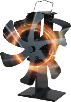 Tomersun Xyd-6e6s Wood Stove Fan Heat Powered 6 Blades Burning Accessories For
