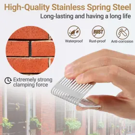 Toqraft 765147715995 72pcs Stainless Steel Brick Weep Hole Covers For Walls. 2.75ftft Fire Bri #3