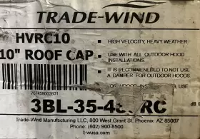 3bl-35-485rc Trade-wind High Velocity Roof Cap 10 Inch Ventilation New/open Box #2 3bl-35-485rc Trade-wind High Velocity Roof Cap 10 Inch Ventilation New/open Box #2