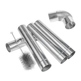 Trekrevive 764003170343 Stainless Steel Stove Pipes Kit Wood Chimney Flue With Burning St