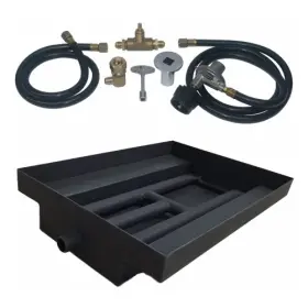 Tretco Ob2bbbk118lp 15 Inch 14ga Powder Coated Burner Island Kit Liquid Propane
