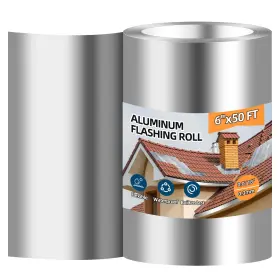 Tubtoken 744585565089 Aluminum Roll Flashing 6ftft X 50ft Metal Roofing For Roof And