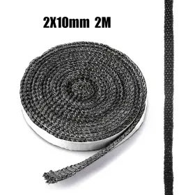 Turbo-roofinds 711181385373 10/15mm Fireplace Sealing Rope Wood Burning Stove Door Self-adhesive Fiberglass
