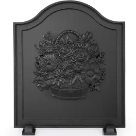Tpf24-300-17 Twentynext Firebacks For Fireplace Cast Iron Fireback With Feet 17inch Black