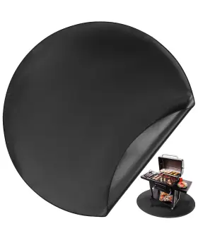 Zjum001u438npvs Unco Unco- Nonstick Grilling Mat 38 Inch Round Fire Pit Black Double-sided Firep