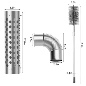 Unho Sf45s864vs3a Hot Tent Stove Elbow Chimney Pipe Brush Accessories Exhaust Forwood Burner