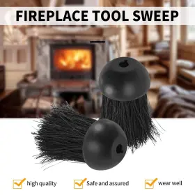 Fu2lmq1019 Uoienrt 2pcs Fireplace Brush Tool Brushes Stove Cleaning Repl #3