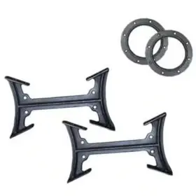 Us Stove 445014429417 Double Barrel Adapter Kit Cast Iron Steel Drum Wood Fire Camp Cabin New