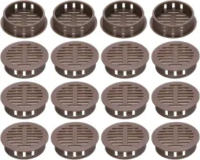 Uxcell 24041900 20pcs 35mm/1.4in Air Vents Circular Soffit Brown 35mm