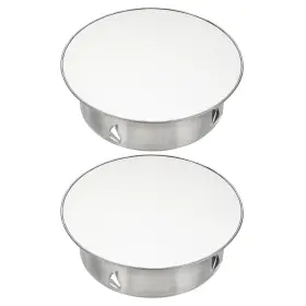 Uxcell 672668508725 2 Pcs 125mm 5 Inch Tightness Round Stainless Steel Chimney Hole Cap Silver
