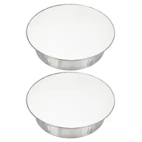 Uxcell 672668508749 2 Pcs 150mm 6 Inch Tightness Round Stainless Steel Chimney Hole Cap Silver