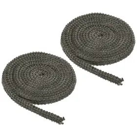 Uxcell 726215707014 2pcs 73 Inch Wood Stove Gasket Flat High-temperature Resistance Seal Rope Black