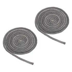 Uxcell 731618779957 2pcs 5/16 Inch X 86 Wood Stove Gasket Graphite Fiberglass Round Seal Rope Black