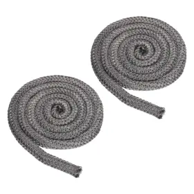 Uxcell 783243538652 2pcs 11/16 Inch X 98 Wood Stove Gasket Graphite Fiberglass Round Seal Rope Black