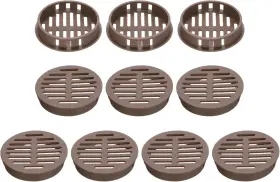 Uxcell A24041900ux0356 10pcs 50mm/2in Air Vents Circular Soffit Drak 50mm Brown
