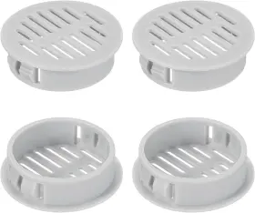 A24101900ux0836 Uxcell Round Soffit Vents 1 Inch 32pcs Light Grey Plastic 35mm Gray