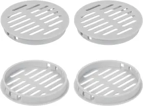 A24101900ux0845 Uxcell Round Soffit Vents 3 Inch 6pcs Light Grey Plastic 80mm Gray