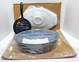 Vermont Castings 0784 New Casting Oval Stovetop Steamer With Lid And Trivet Midnight 2.3quarts #784