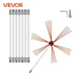 Vevor 197988040200 26ft Chimney Sweep Kit 8m Sooteater Cleaning Professional Vevor 197988040200 26ft Chimney Sweep Kit 8m Sooteater Cleaning Professional