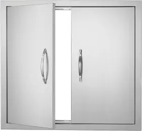 Vevor 197988201625 Bbq Access Door 26w X 24h Inch Double Outdoor Silver