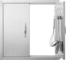 Vevor 197988201748 Bbq Access Door 24w X 24h Inch Double Outdoor Silver