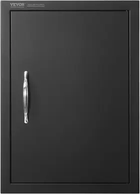 Vevor 197988384984 Outdoor Kitchen Door - 16w X 22h Black Powder-coated Matte