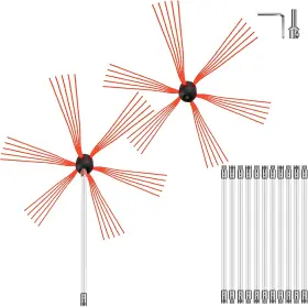 Vevor 445022622695 Chimney Sweep Kit 39ft Length Brush With 12 Nylon Flexible