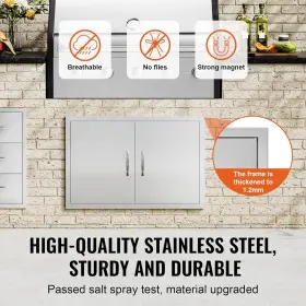 Vevor 601707150632 Bbq Access Door 33w X 22h Inch Double Silver #3 Vevor 601707150632 Bbq Access Door 33w X 22h Inch Double Silver #3