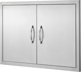 Vevor 601707150632 Bbq Access Door 33w X 22h Inch Double Silver Vevor 601707150632 Bbq Access Door 33w X 22h Inch Double Silver