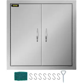 Vevor 601707191109 Bbq Access Door 24w X 24h Inch Grill Double Silver