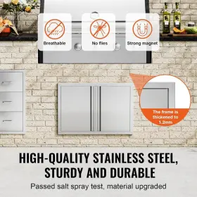 Vevor 768558093959 Bbq Access Door 28 X 19 Inch Double 28w 19h Silver #3