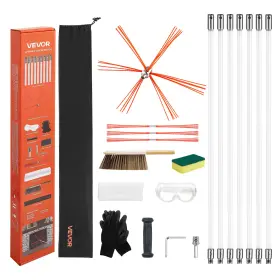 As07 Vevor Chimney Sweep Kit Brush For Square Arch Rectangle Chimneys