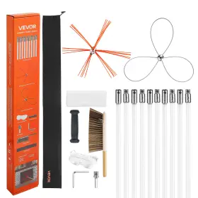 At10 Vevor Chimney Sweep Kit Cleaner For Square Rectangle Arch Chimneys