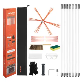 B0fx41gzn6 Vevor Chimney Sweep Kit 23 Ft Extendable Brush Fireplace Cleaning