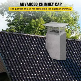 Ycz13x24ybbz6rlt0v0 Vevor Chimney Cap 13 Inch X24 Flue Caps 304 Stainless Steel Fireplace Cover #2