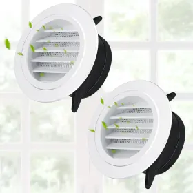 Anb-vihose-2311 Vihose 2 Pcs Soffit Vents Abs Exterior Round Exhaust Vent With 3 Inch