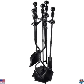 Visit The Amagabeli Garden & Home Store T51032bk And 5 Pcs Fireplace Tools Set 31 Inch Wrought Iron Handle Large