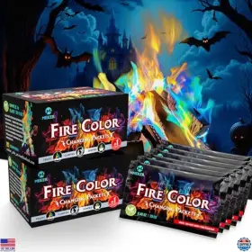 Visit The Meker Store Fire-24 Color-changing Packets - 24 Pack For Pits Camps And Outdoor Vibrant Flames