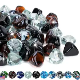 Mf-fg102-bd10 Visit The Mr. Fireglass Store Glass 10 Lbs Premium Blended Diamonds - 1 Inch Decorative Mixed Rocks