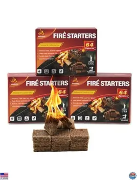 B0by8sjhhm Visit The Nvkrvks Store 192 Natural Odourless Starter Squares - Easy Ignite Water-resistant Camping
