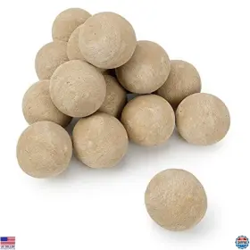 Visit The Stanbroil Store B0bzvrhv99 3 Inch Beige Ceramic Balls - Set Of 15 Round Stones For Pit And Bowl Decor