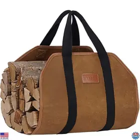 B09nrjxvpr Visit The Stboo Store Heavy-duty Waxed Canvas Log Carrier - Large Tote Bag For Wood Camping Bbq B09nrjxvpr Visit The Stboo Store Heavy-duty Waxed Canvas Log Carrier - Large Tote Bag For Wood Camping Bbq