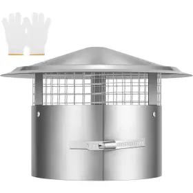 Vivohome 445005246207 8 Inch Round Adjustable Stainless Steel Chimney Cap With Screen