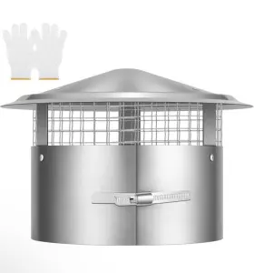 Vh1253 Vivohome 10 Inch Cone Top Chimney Cap With Screen Round Roof Rain Cover Galvanized Vh1253 Vivohome 10 Inch Cone Top Chimney Cap With Screen Round Roof Rain Cover Galvanized