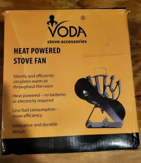 Voda 192187038263 Stove Fan Newly Upgraded 4 Blades Heat Powered Eco Fans For Wood L