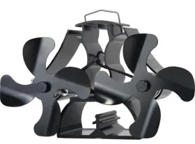 Voda 192187039321 4.9 Inches Height Twin Motor Heat Powered Stove Fan Update Version For Small