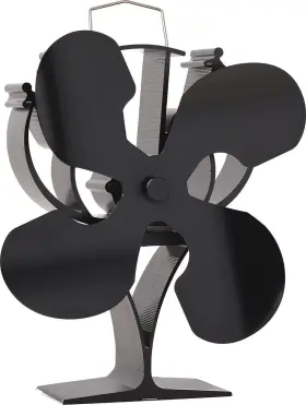 Voda 758910035307 New Designed 4 Blades Heat Powered Stove Fan For Wood/log