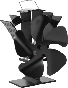 Voda 758910035673 5 Blades Wood Stove Fan Newly Designed Small Heat Powered Fans Fireplace Eco