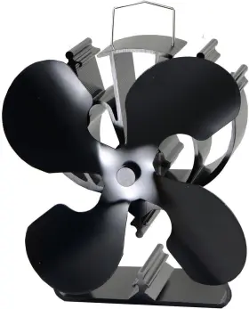 Voda 758910035727 4-blade Heat Powered Stove Fan For Wood/log Burner/fireplace